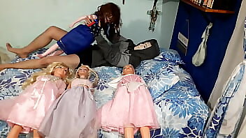 Real Doll Princesses In Blue Dress Join Orgy For A Wild Ride