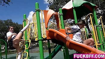 Teen Friends Explore Their Sexuality On A Playground